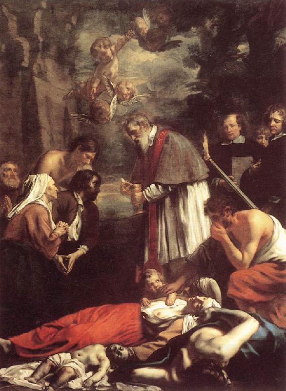 OOST, Jacob van, the Younger St Macarius of Ghent Giving Aid to the Plague Victims sh